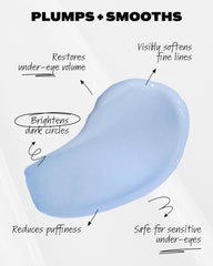 Then I Met You snail mucin eye cream texture swirls showing creamy formula.
