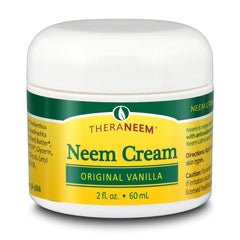 TheraNeem crema de neem envase frontal, para piel seca y sensible, calmante y suave
