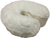 Therapist's Choice fleece face cover closeup showing plush softness for client comfort.