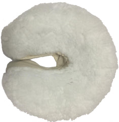 Therapist's Choice fleece face cover on massage table adds warmth for clients.