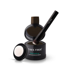 Thick Fiber root touch up powder with brush for quick coverage.