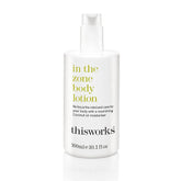 THISWORKS In The Zone bottle pour for easy, mess-free application.