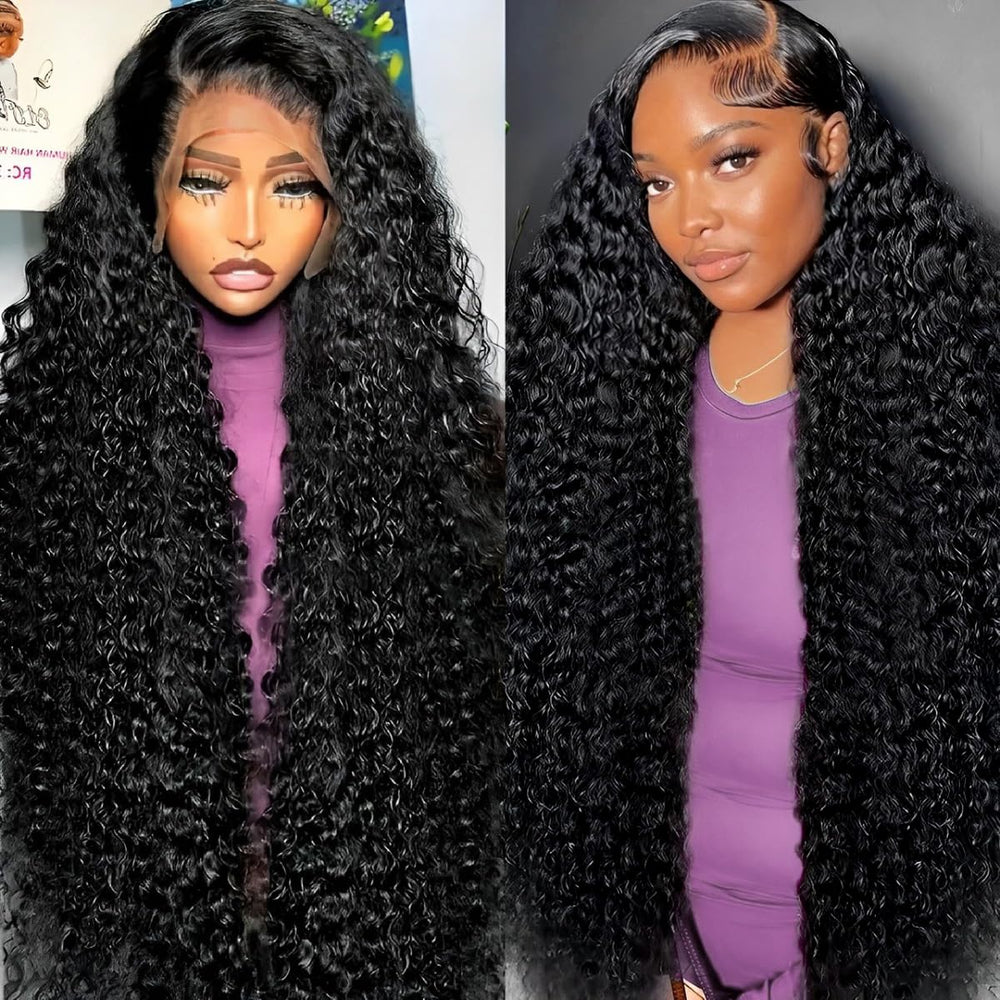 Tholap deep wave 30 inch lace front wig blends invisibly for natural scalp look.