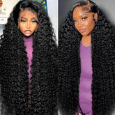 Tholap deep wave 30 inch lace front wig blends invisibly for natural scalp look.