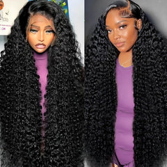 Tholap deep wave 30 inch lace front wig blends invisibly for natural scalp look.