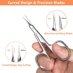 THRAU cuticle scissors ergonomic handle for comfortable control