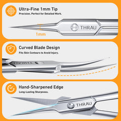 THRAU Cuticle Scissors ideal for nail care and at-home grooming.