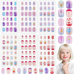 Thrilez 144-piece kids press-on nails pack for easy at-home fun
