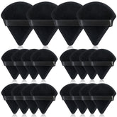 Thrilez triangle powder puff in black for precise powder application and a smooth finish