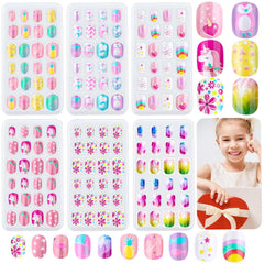 Thrilez uñas postizas para niñas con flores: arte rápido y seguro.
