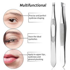 Tiankohelan flat tweezers for clean facial hair removal and precise grabbing.