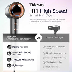 Tideway H11 magnetic diffuser attached for versatile styling options.