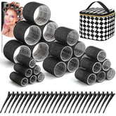 Tidponra 50pcs hair rollers set in jumbo to small sizes for versatile curls.