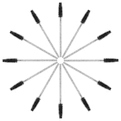 Tifanso spoolie bristles close-up for precise mascara and brow grooming.