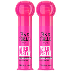TIGI Bed Head After Party smoothing cream bottle showing frizz control