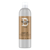 Botella de TIGI Bed Head B For Men Clean Up Peppermint que aporta volumen y brillo