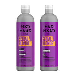 TIGI Bed Head Serial Blonde champú, botella visible, para revitalizar rubio con brillo suave.