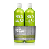Bed Head by TIGI Re-Energize shampoo bottle shows hydrating cleanse for daily haircare.