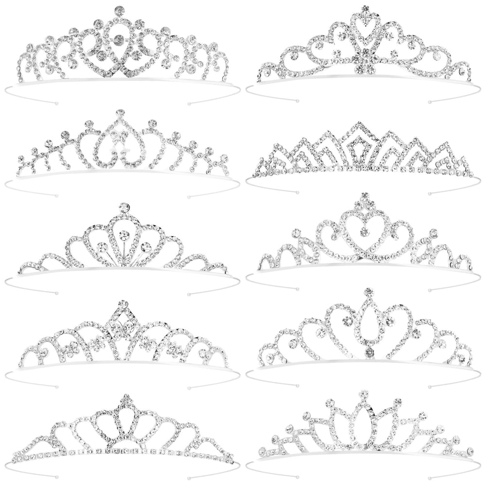 Tihebax tiara de princesa con cristales resplandecientes para fiestas