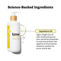 Timeless Skin Care Squalane Oil dropper ready for daily moisturizing