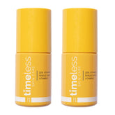 Timeless Skin Care vitamin C serum 2-pack bottles for daily brightening.