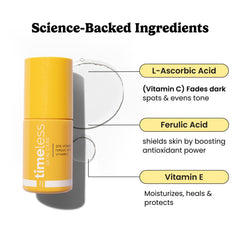 Timeless Skin Care vitamin C serum pump application for easy daily use.