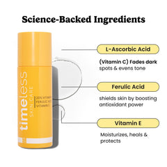 Timeless Skin Care Vitamin C Serum pump-dispense for easy, mess-free application