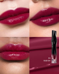 TIMEPHORIA Stellar Dust Lip Stain 08 Rubion muestra color rubí duradero en muestra