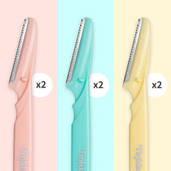 Tinkle dermaplaning tool eyebrow-shaping for defined, even brows.
