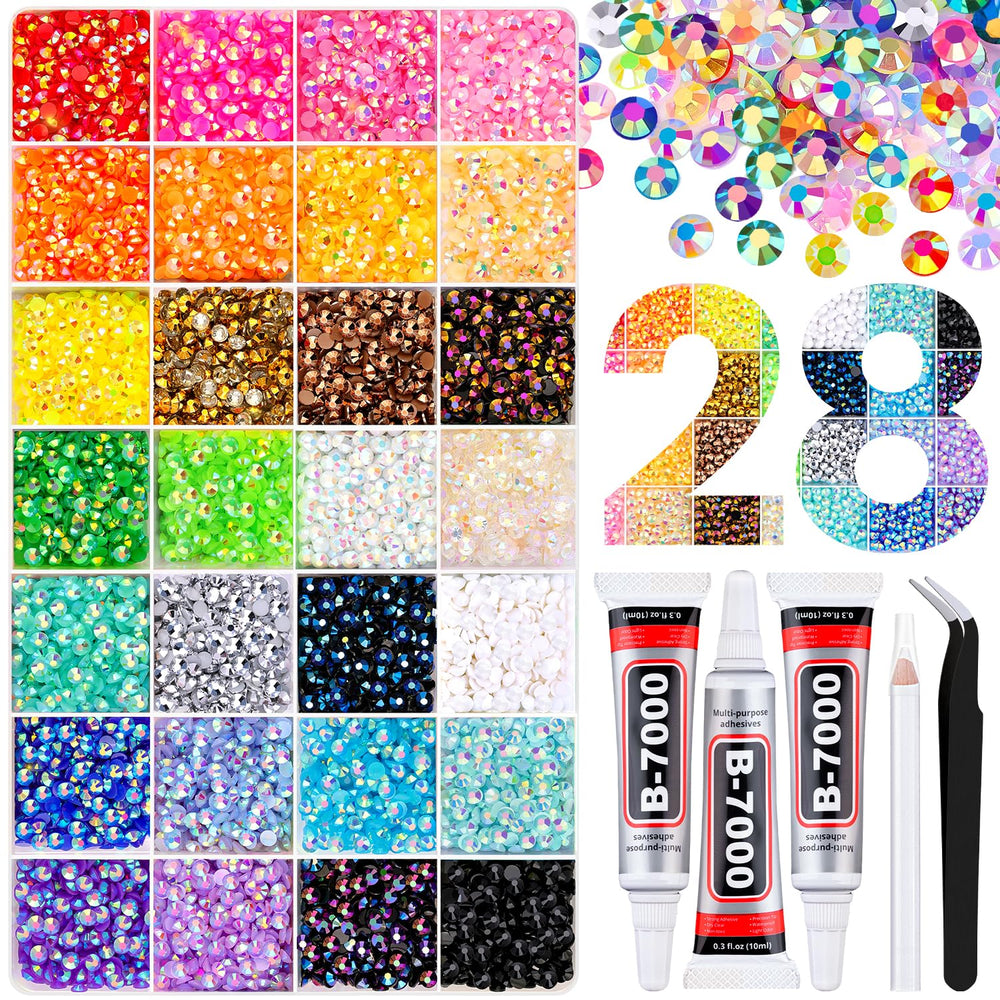 TINKRSTUFF brillantes de resina 4mm mixtos para manualidades deslumbrantes.
