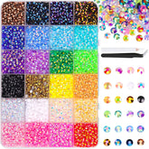 Piedras de resina 4mm multicolor de TINKRSTUFF listas para manualidades brillantes