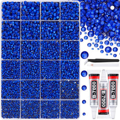 TINKRSTUFF Cristales de resina azul real en estuche para manualidades y decoración casera.