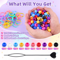 TINKRSTUFF beader tool helps thread beads onto hair smoothly.