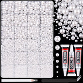 Perlas planas blancas de TINKRSTUFF en caja de rejillas para manualidades.