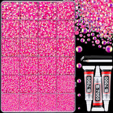 Piedras de resina Jelly hot pink AB de TINKRSTUFF para decoración de bricolaje con brillo duradero.