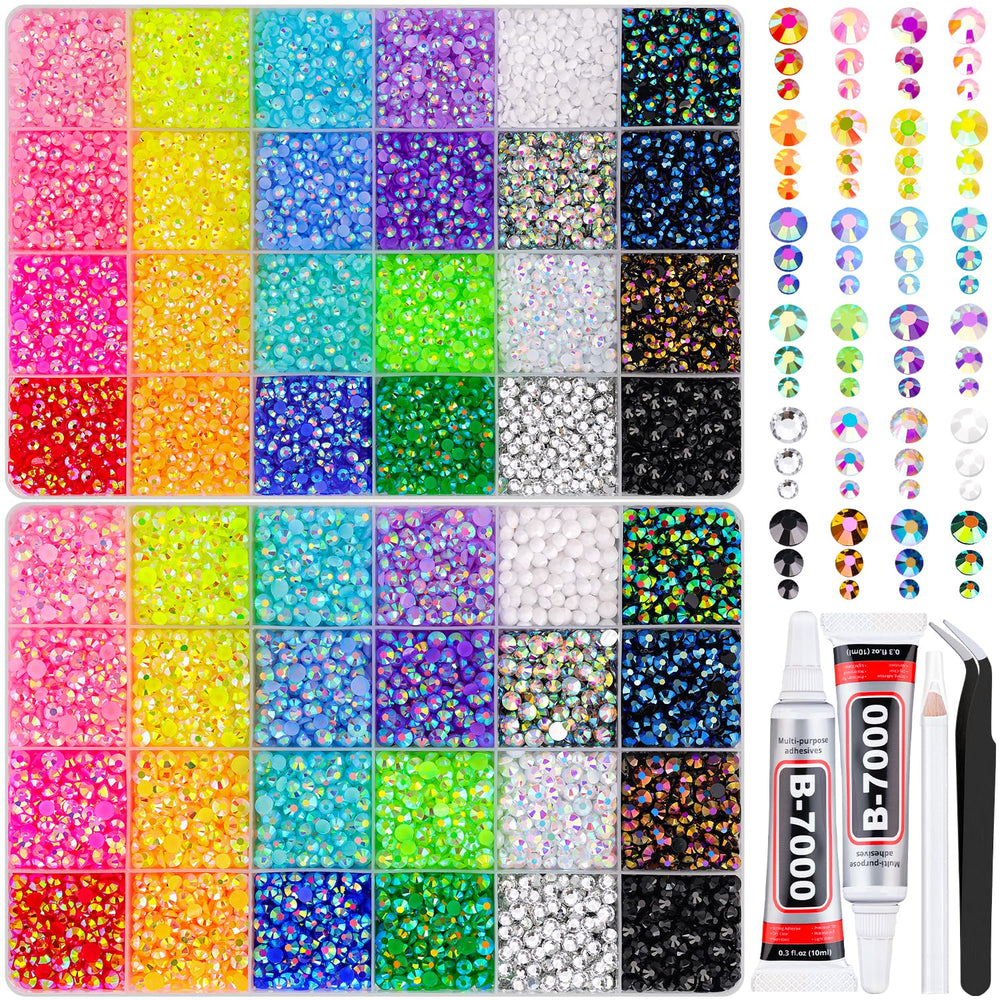 TINKRSTUFF rhinestones 3mm-4mm-5mm mixed colors sparkle in crafts.