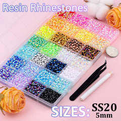 TINKRSTUFF iridescent rhinestones close-up for vivid embellishments on crafts.