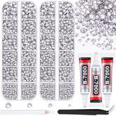 TINKRSTUFF rhinestones kit with two boxes and 12 grid sizes for versatile embellishments.