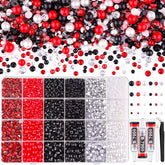 TINKRSTUFF set de perlas planas y strass para decoración con brillo.