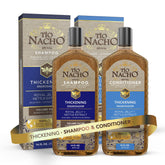 Champú engrosador de Tio Nacho en botella, aporta volumen para cabello fino.