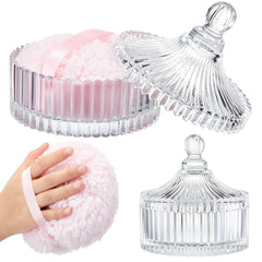 Tioncy glass crystal dusting container showcases a clear design for elegant storage.