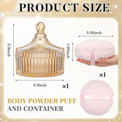 Tioncy powder puff close-up in soft velour fabric
