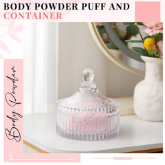 Tioncy large powder puff velour provides soft, even application for all skin types.