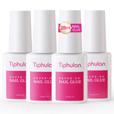 TIPHULAN brush-on nail glue applying precisely for a flawless press-on manicure