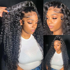 Tipiuli Deep Wave Wig HD lace close-up for seamless scalp
