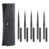 Tipsketch Nail Art Liner Brush set with cap and bag for organized storage.