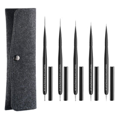 Tipsketch Nail Art Liner Brush set with cap and bag for organized storage.