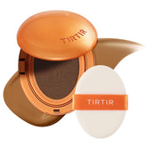 TIRTIR Mask Fit AI Filter Cushion compact demonstrates pore-blurring for a natural look.