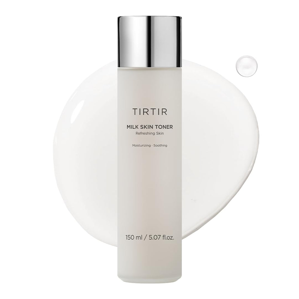 TIRTIR Milk Skin Rice Toner bottle close-up highlighting hydration