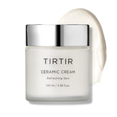 TIRTIR Natural Ceramide Cream bottle glow suggests rich hydration for radiant skin.